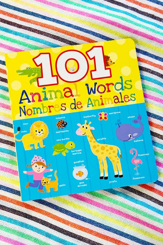 Get trendy with 101 Animal Words/Nombres de Animales - Book available at ShopMucho. Grab yours for $9.99 today!