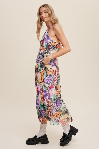 Get trendy with Wild Flower Print Maxi Dress - Dresses available at ShopMucho. Grab yours for $64 today!