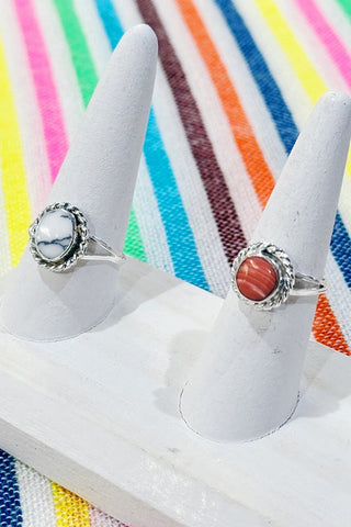 Get trendy with Forest Wind Semiprecious Stone Braided Silver Rings - Ring available at ShopMucho. Grab yours for $26 today!