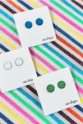 Get trendy with Enamel Circle Stud Earrings - Earrings available at ShopMucho. Grab yours for $20 today!