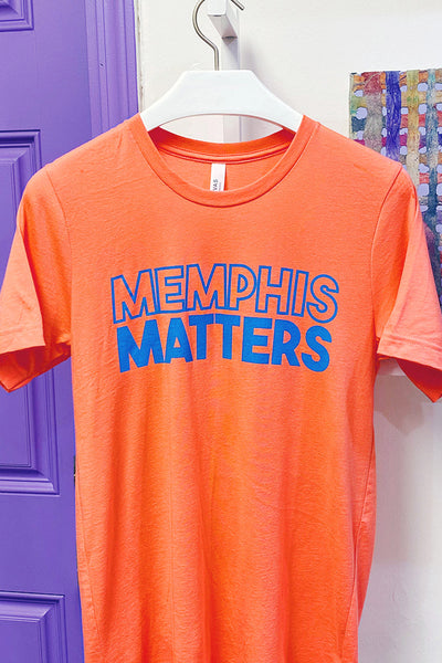 Get trendy with Memphis Matters Unisex Graphic Tee - Coral - Tops available at ShopMucho. Grab yours for $25 today!
