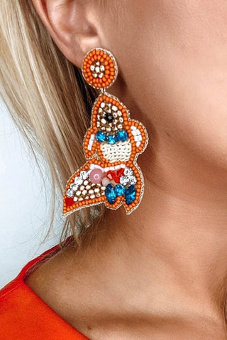 Get trendy with Hand Beaded Fish Dangle Earrings - Earrings available at ShopMucho. Grab yours for $39 today!
