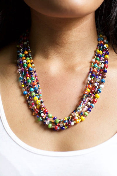 Get trendy with Rainbow Multi Strand Gumball Beaded Necklace - Necklaces available at ShopMucho. Grab yours for $37 today!