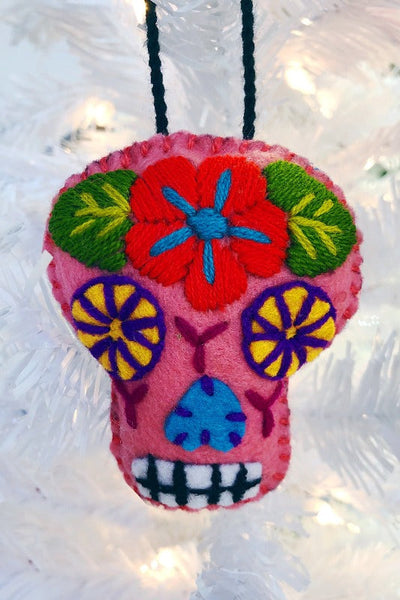 Get trendy with Sugar Skull Embroidered Felted Wool Ornament - Mexico - Ornaments available at ShopMucho. Grab yours for $13 today!